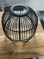 Zwarte rotan lampenkap, Gebruikt, Zwart, Rond, Ophalen of Verzenden