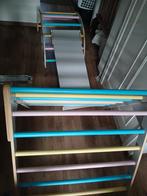 Houten Speelgym met klimrek, Klimboog en Glijbaan, Ophalen, Zo goed als nieuw, Glijbaan