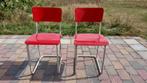 Stoel rood, Huis en Inrichting, Stoelen, Ophalen, Gebruikt, Twee, Metaal