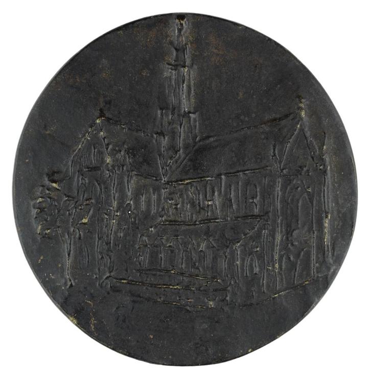 PENNING 1971 Mari Andriessen : Sint Bavokerk Haarlem, Postzegels en Munten, Penningen en Medailles, Brons, Nederland, Verzenden