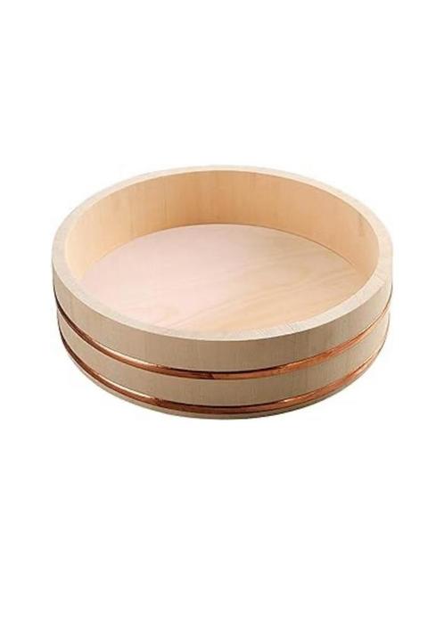 Houten Hangiri Sushi Rijst Kom 72cm, Huis en Inrichting, Woonaccessoires | Schalen en Manden, Nieuw, Schaal, Rond, Hout, Ophalen of Verzenden