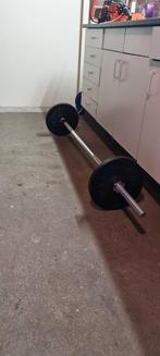 Halterstang met 10 kg halterschijven, Ophalen, Gebruikt, Halterstangen