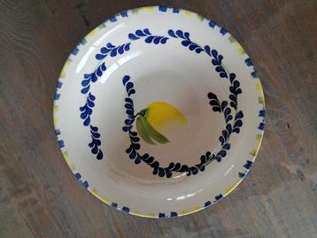 Italiaanse schaal / kom met citroen 27,50 cm beschikbaar voor biedingen