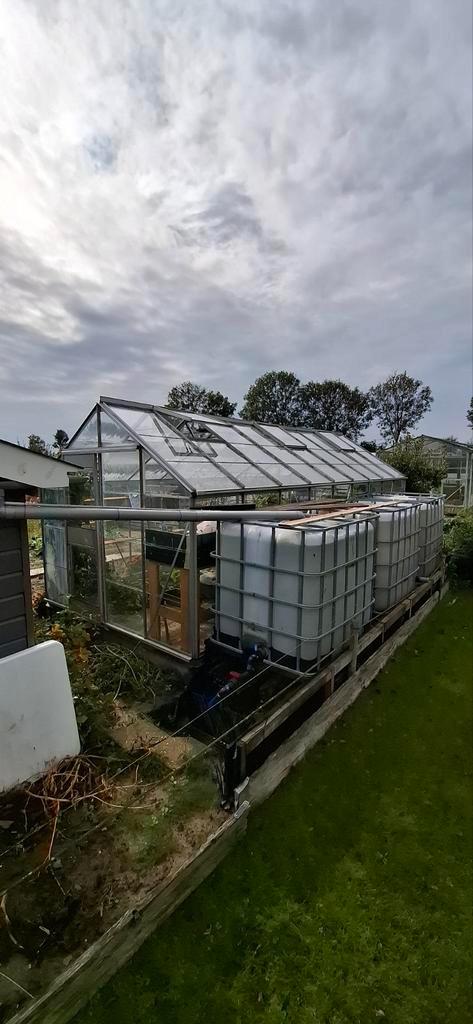 3x IBC Tank 1000L op Stalen Rek, Tuin en Terras, Kassen, Gebruikt, Staal, Ophalen
