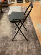 Inklapbare Barkrukken van Metaal en Hout met 3 hangtafels, Huis en Inrichting, Ophalen, 5 krukken of meer, Met voetsteun, 60 tot 90 cm