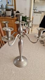 grote zware oude kandelaar 5 arms, Antiek en Kunst, Ophalen of Verzenden, Overige materialen