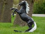 Beeld Steigerend Paard - 90 cm - Polystone, Ophalen of Verzenden, Nieuw, Dier