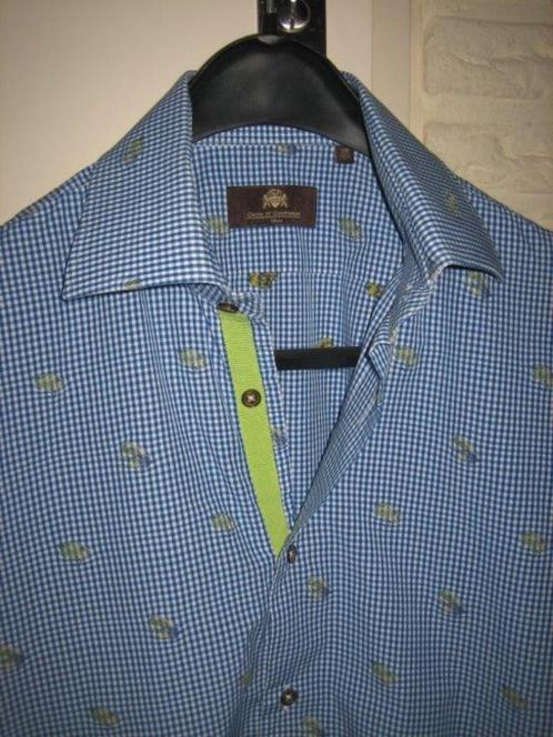 Blauw-wit geruit overhemd CIRCLE OF GENTLEMEN 39 snazzeys, Kleding | Heren, Overhemden, Zo goed als nieuw, Halswijdte 39/40 (M)