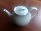 Eschenbach wit porseleinen theepot met zilveren bies, Huis en Inrichting, Keuken | Servies, Ophalen, Porselein, Overige typen