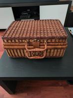 Vintage Picknickmand met Servies voor 4 Personen, Ophalen of Verzenden, Nieuw