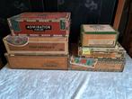 Set van 6 oude houten antieke sigarenkistjes sigarendoosjes, Verzamelen, Ophalen of Verzenden, Gebruikt, Tabaksdoos of Verpakking