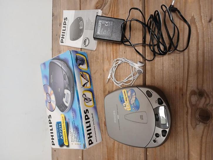 Philips AC7271 discman met adapter, Audio, Tv en Foto, Walkmans, Discmans en Minidiscspelers, Discman, Ophalen of Verzenden