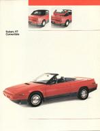 Subaru XT convertible  folder, Boeken, Ophalen of Verzenden, Zo goed als nieuw, Overige merken