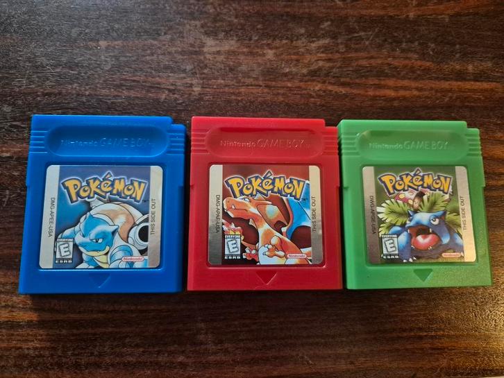Nintendo Gameboy Pokemon Red, Blue en Green, Spelcomputers en Games, Games | Nintendo Game Boy, Zo goed als nieuw, Avontuur en Actie