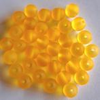 Warm gele frosty glas kralen 8 mm, Hobby en Vrije tijd, Kralen en Sieraden maken, Nieuw, Kraal, Verzenden
