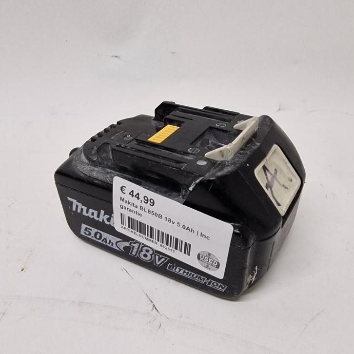 Makita BL850B 18v 5.0Ah | Inc garantie, Doe-het-zelf en Verbouw, Gereedschap | Handgereedschap, Zo goed als nieuw