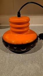 Vintage retro space age 70s fat lava Hanglamp Oranje/Bruin, Ophalen, Overige materialen, Zo goed als nieuw, Minder dan 50 cm
