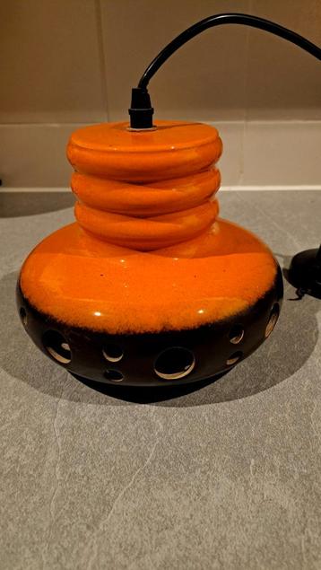 Vintage retro space age 70s fat lava Hanglamp Oranje/Bruin beschikbaar voor biedingen