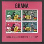 Ghana blok 30 Cacoo boon onderzoek 1968 blok PF, Dier of Natuur, Verzenden, Postfris