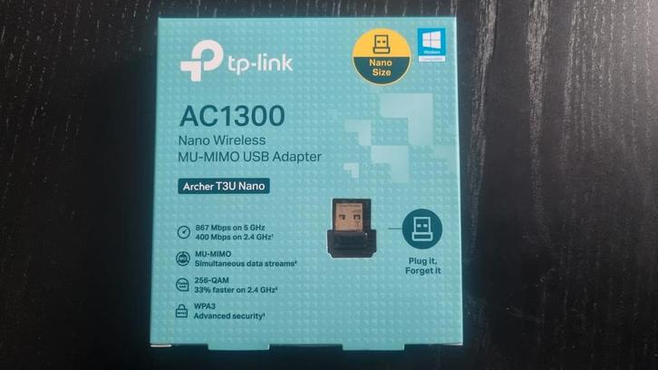 TP-Link Archer T3U Nano USB Adapter, Computers en Software, Netwerkkaarten, Nieuw, Extern, Ophalen of Verzenden