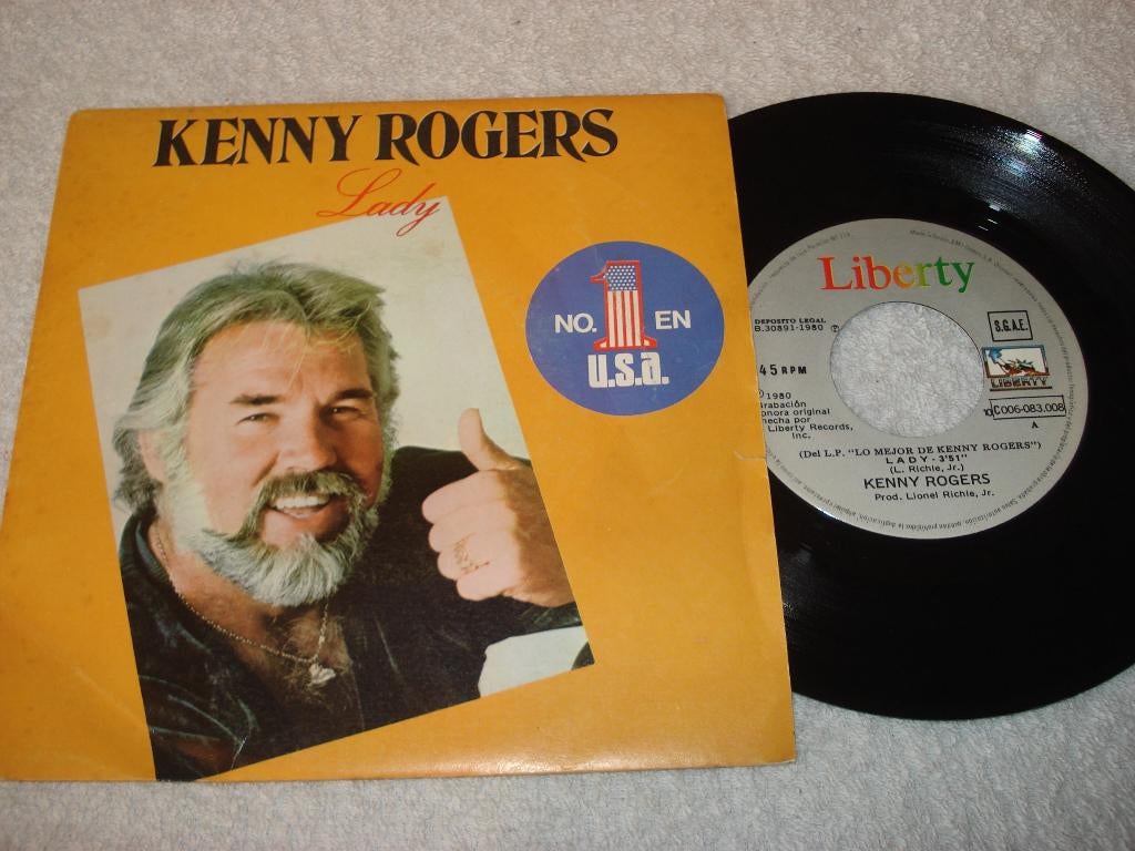 Kenny Rogers    Lady    Orgineel, Cd's en Dvd's, Vinyl Singles, Zo goed als nieuw, Country en Western, Ophalen of Verzenden