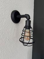 Stoere industriële wandlampen (2x), Huis en Inrichting, Lampen | Wandlampen, Ophalen, Zo goed als nieuw, Metaal, Industrieël