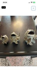 Decoratieve set van 3 aardewerken vissen (veilingstuk), Ophalen, Gebruikt, Overige materialen, 25 tot 50 cm