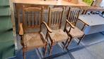 Rieten Eetkamerstoelen - (waarvan 1 met leuning), Ophalen