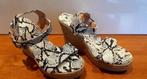 sandalen slangenprint 37, Kleding | Dames, Ophalen of Verzenden, Nieuw, Sandalen of Muiltjes