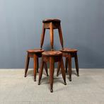Antieke set van vier Engelse Arts & Crafts krukken oud uniek, Antiek en Kunst, Ophalen