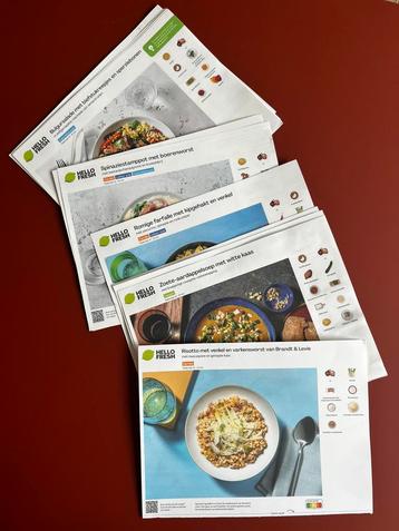 Receptkaarten Hello Fresh beschikbaar voor biedingen