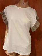 ZARA shirt wit goud maat m zgan, Maat 38/40 (M), Ophalen of Verzenden, Zo goed als nieuw, Korte mouw