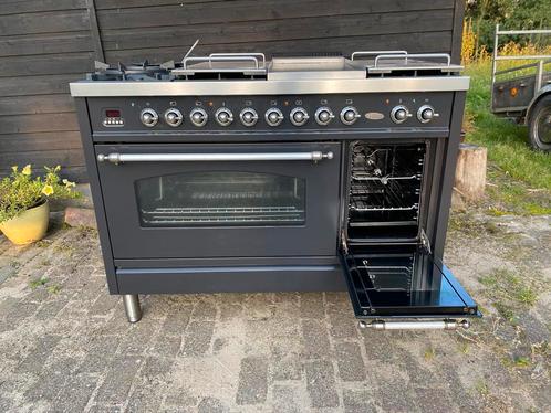 Prachtig 120cm Boretti - Ilve fornuis. 2 ovens - 7 pitten, Witgoed en Apparatuur, Kookplaten, Zo goed als nieuw, Vrijstaand, Gas