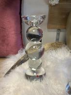 Kristallen Kandelaar met Sculpturale Bollen, Ophalen, Kristal