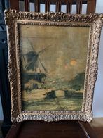 Schilderij met mooie lijst, Antiek en Kunst, Kunst | Schilderijen | Klassiek, Ophalen of Verzenden