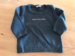 Donkerblauw katoenen truitje van benetton, maat 62., Kinderen en Baby's, Babykleding | Maat 62, Gebruikt, Benetton, Truitje of Vestje