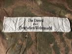 WH WW2 Armband ‘ Im Dienst der Deutschen Wehrmacht’, Verzamelen, Ophalen of Verzenden