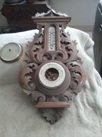 ANTIEKE BAROMETER MET MOOI GAAF HOUTSNIJWERK, Ophalen