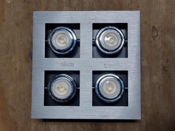 Plafondlamp met 4 Spots - 25x25cm beschikbaar voor biedingen