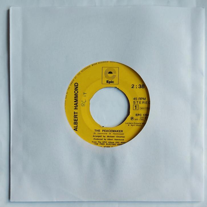 Albert Hammond - The peacemaker, Cd's en Dvd's, Vinyl Singles, Gebruikt, Single, Pop, 7 inch, Ophalen of Verzenden