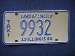 Illinois TAXI nummerplaat kentekenplaten nummerplaten USA, Verzamelen, Overige Verzamelen, Ophalen of Verzenden, Gebruikt