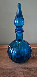 Karaf blauw italiaans, Antiek en Kunst, Antiek | Glas en Kristal, Ophalen