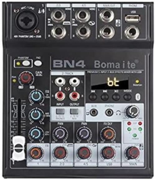 Professionele audiomixer 4-kanaals klankbordconsole systeem, Muziek en Instrumenten, Microfoons, Nieuw, Instrumentmicrofoon, Verzenden