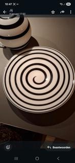 Glazen schaal design swirl zebra, Ophalen of Verzenden