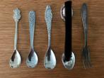 Leuke oude lepeltjes en verzilverd vorkje, Ophalen of Verzenden