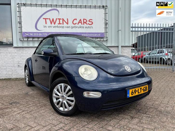 Volkswagen New Beetle Cabriolet 1.6 Airco, Auto's, Volkswagen, Te koop, Beetle (Kever), ABS, Airbags, Airconditioning, Centrale vergrendeling