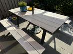 Aluminium picknicktafel (onderhoudsarm), Ophalen, Zo goed als nieuw, Rechthoekig, Aluminium