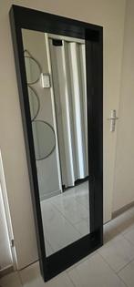 Groot spiegel zwart zo goed als nieuw., Ophalen, Zo goed als nieuw, Minder dan 100 cm, Rechthoekig