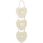 Triplex lijst in 3 harten design en ophangkoord 11,2 x 45 cm, Hobby en Vrije tijd, Materiaal, ., Nieuw, Ophalen of Verzenden