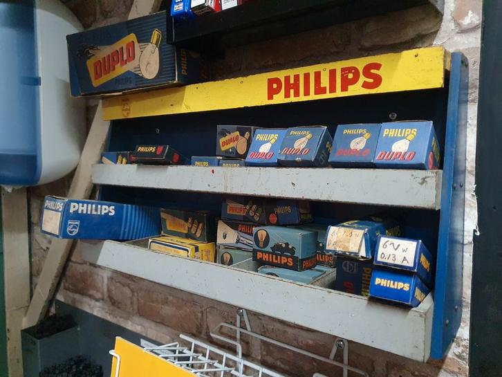 Philips lampenkast, Verzamelen, Merken en Reclamevoorwerpen, Gebruikt, Reclamebord, Ophalen of Verzenden